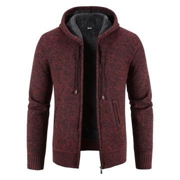 Winter Men's Cardigans Hooded Sweaters Slim FIit C