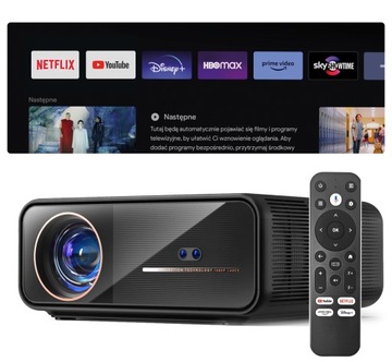 PROJEKTOR RZUTNIK 4K FULL HD WIFI 24000LM SMART ANDROID TV AUTOFOCUS ZOOM