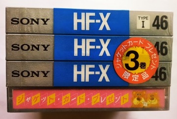 SONY HF-X 46 1988r. NOWA Japan 3szt.-3pack +bonus