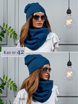 ПОЛЬСКИЙ ЗИМНИЙ КОМПЛЕКТ ШАПКА + ШАРФ ЦВЕТА