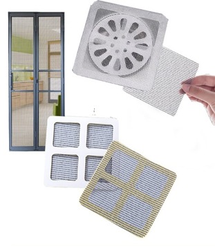 WYTRZYMAŁA TAŚMA naprawcza SAMOPRZYLEPNA DO NAPRAWY MOSKITIERY kwadrat 2szt