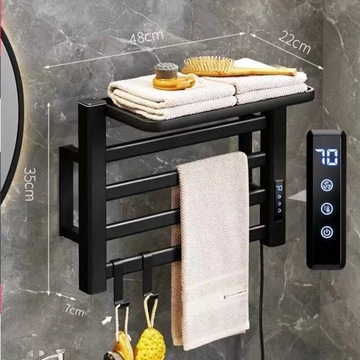 Czarny prawy styl 110V 65W podgrzewacz do ręcznikó