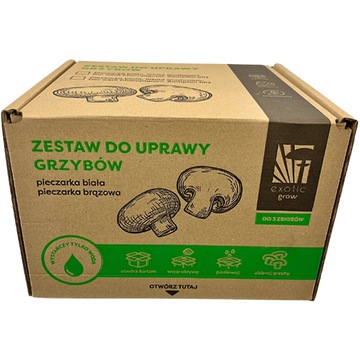 PIECZARKA BIAŁA grzybnia zestaw do uprawy 15L PLANTO MUSHROOM GROW KIT