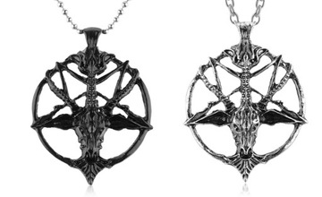 Подвеска PENTAGRAM BEHEMOT Viking Goat Head Y2K