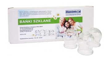 BAŃKI OGNIOWE szklane TRADYCYJNE lekarskie 10 szt