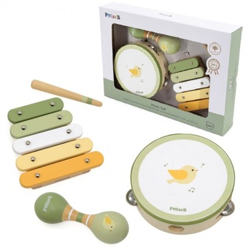 ZESTAW ZIELONY INSTRUMENTÓW MUZYCZNYCH