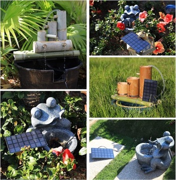 НАСОС ДЛЯ ПРУДА С СОЛНЕЧНОЙ СОЛНЕЧНОЙ СОЛНЕЧНОЙ МОЩНОСТЬЮ 1,5 ВТ В НАБОРЕ ИЗ 6 СТИЛЕЙ ФОНТАНОВ