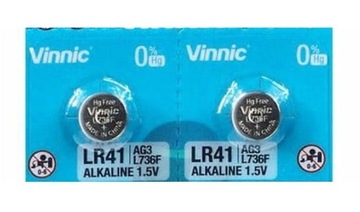 2x Bateria VINNIC AG3 L736 G3 GP192 SR41 192 LR41