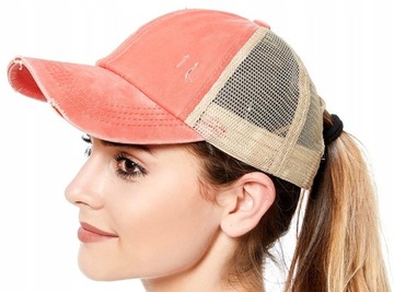 Ponytail Czapka z daszkiem Otwór na KITKĘ KUCYK