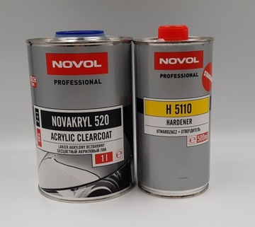NOVOL lakier bezbarwny NOVAKRYL 520 VHS 1L kpl