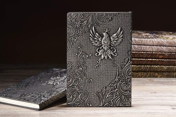 NOTATNIK VINTAGE SKÓRZANY NOTES SKÓRA RZEŹBIONA