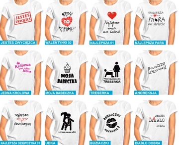 koszulka z nadrukiem dla kobiety, dziewczyny, żony, koleżanki - XL
