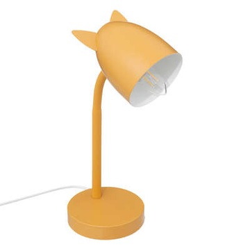 Lampa żółta metalowa stołowa lampka biurowa 31cm