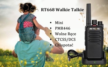 Retevis RT668 Krótkofalówki Radio, Walkie-Talkie z Zestawem Słuchawkowym