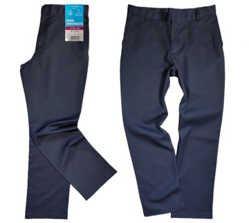 GEORGE granatowe ELEGANCKIE SPODNIE wizytowe SLIM FIT 116-122