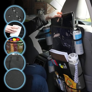 2 ОРГАНАЙЗЕР НА СПИНКУ АВТОКРЕСЛА, ЧЕРНАЯ СУМКА ДЛЯ ХРАНЕНИЯ