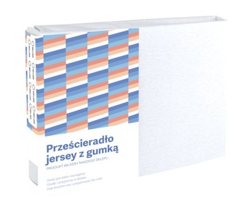 PRZEŚCIERADŁO JERSEY 90X200 Z GUMKĄ BIAŁE BAWEŁNIANE MATOWE BIEL GĘSTE