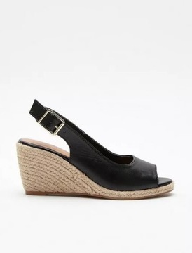 DOROTHY PERKINS CZARNE SANDAŁY ESPADYRLOWE 39 PWH