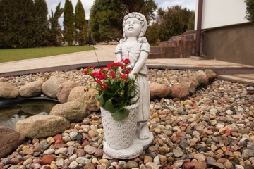 Декорации из бетонных фигур Украшение цветочного горшка для девочки