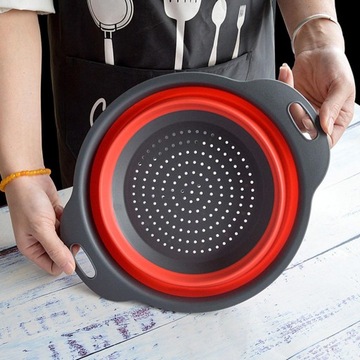 СКЛАДНОЙ СИЛИКОНОВЫЙ ДРУГЛАД, СИТНО, КАПЕЛЬНИЦА С РУЧКАМИ, ЕМКОСТЬ