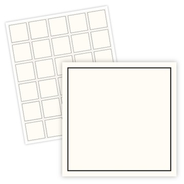 puste etykiety naklejki na przyprawy 30 szt.4x4 cm