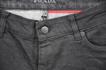 Prada Waxed zip denim jeans spodnie damskie 28/32