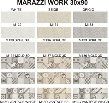 Płytka ścienna MARAZZI WORK mat 30x90