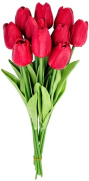 ТЮЛЬПАН БОЛЬШОЙ БУКЕТ ИЗ ТЮЛЬПАНОВ x10 ИСКУССТВЕННЫЕ ТЮЛЬПАНЫ В БУКЕТЕ