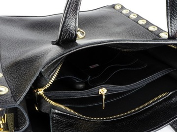 LAURA BIAGGI Женская вместительная сумка-шоппер ELEGANT черная А4