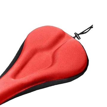 Miękka poduszka na siodełko rowerowe, podkładka żelowa do ćwiczeń/siedzisko rowerowe na zewnątrz, czerwona 28x17cm