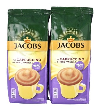 2 x Kawa Cappuccino Jacobs Milka WANILIOWA 500g DE