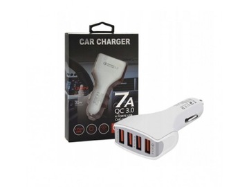 ŁADOWARKA SAMOCHODOWA 4x USB 7A 3.0 USB 35W