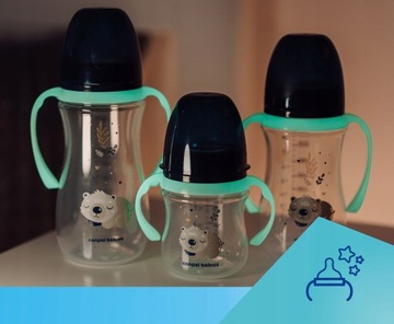 CANPOL АНТИКОЛИКОВАЯ БУТЫЛКА С ПОДСВЕТКАМИ КОАЛА 3м+ 240мл