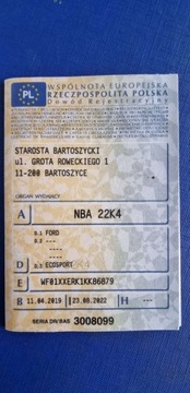 Ford Ecosport II 2019 Ford EcoSport 2019r, 1.0Benzyna. Lekko przetarty lewy bok. Jezdzi. Benzyna, zdjęcie 15