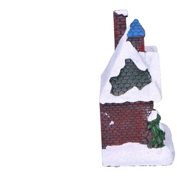 Рождественская фигурка, заснеженный светодиодный домик