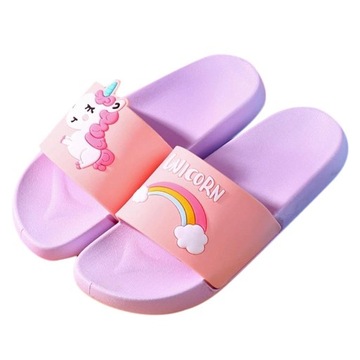 Dziecięce tęczowe kapcie Miękkie wygodne kapcie dla rodziców i dzieci