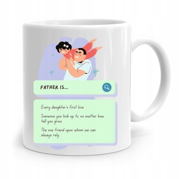 KUBEK NA DZIEŃ OJCA DLA TATY FATHER IS.. PREZENT z Nadrukiem ze Zdjęciem