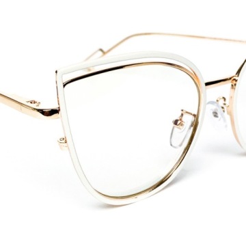 Женские гламурные очки «кошачий глаз», белые