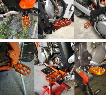 МОТОЦИКЛ ПОДНОЖКИ КОЛЫШКИ КОМПЛЕКТ KTM EXC SX F XS XC HUSQVARNA ОРАНЖЕВЫЙ