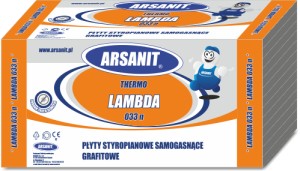 Styropian Arsanit fasadowy grafitowy 033 10cm