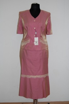 Elegancka garsonka żakiet ze spódnicą w dużych rozmiarach Laila r.50