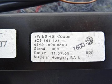 ROLETA KUFRU VW PASSAT B6 CC