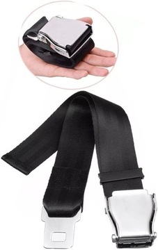 ЧЕРНЫЙ УДЛИНИТЕЛЬ РЕМНЯ БЕЗОПАСНОСТИ В САМОЛЕТЕ