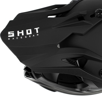 Велосипедный шлем SHOT Pulse для даунхилл-кросс-эндуро с козырьком, черный L + очки