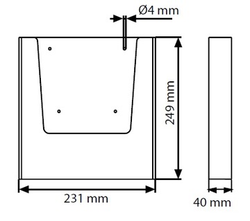 Подвесной карманный стенд для листовок А4 на стену.