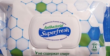 Chusteczki antybakteryjne Superfresh 72szt