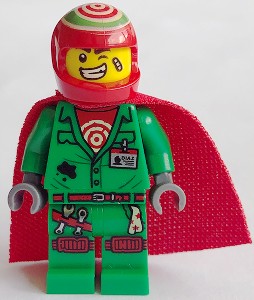 LEGO Kaskader kierowca rajdowy peleryna kask