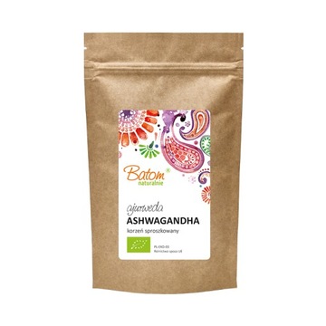 EKOLOGICZNA ASHWAGANDHA PROSZEK 100g BATOM BIO