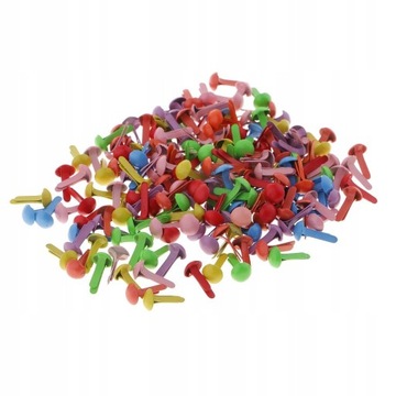 100 металлических мини-застежек для декоративной бумаги для скрапбукинга, 4,5x8 мм, золотистые