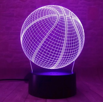 3D LED BASKETBALL USB-ночник + RGB ПУЛЬТ ДУ